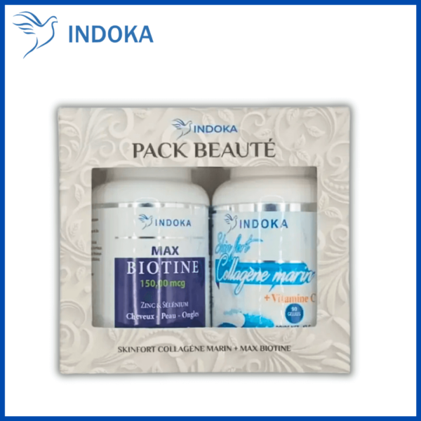 indoka pack beauté – collagène marin + max biotine