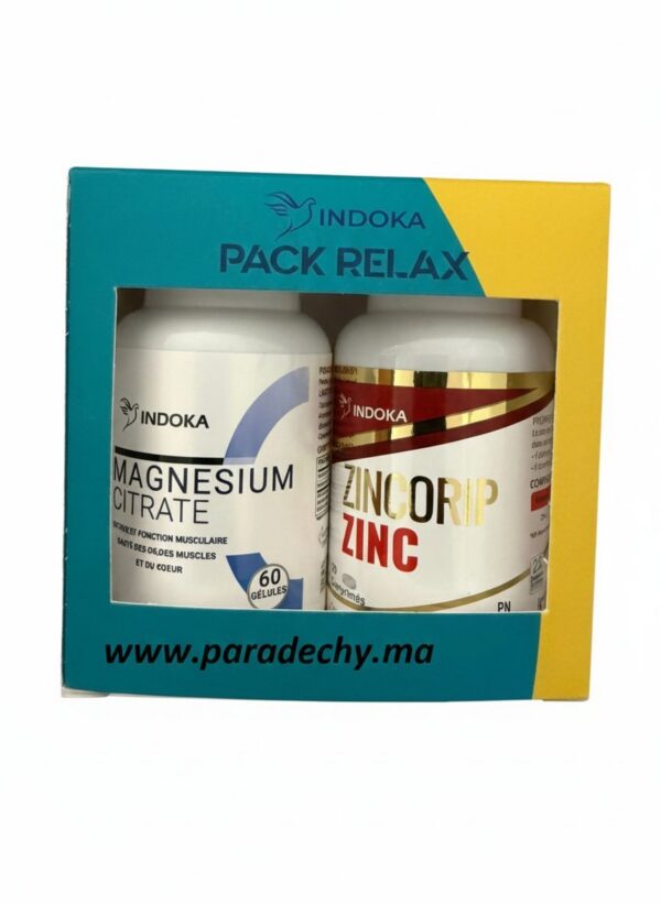 indoka pack relax | zincorip zinc 30comprimés + magnesium citrate 60gélules