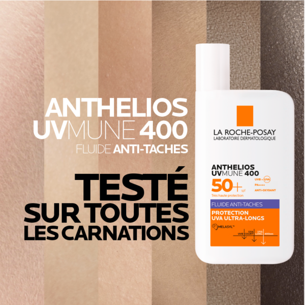la roche posay anthelios uvmune 400 fluide anti taches spf 50+​