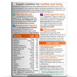vitabiotics – pregnacare original – 30 comprimés