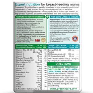 vitabiotics – pregnacare allaitement – 84 comprimés