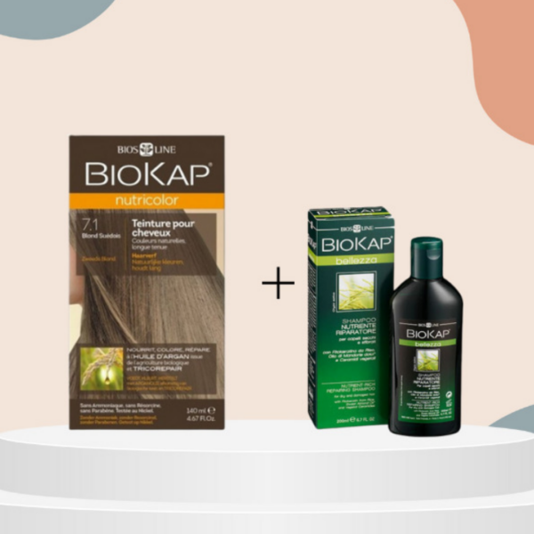 biokap nutricolor 7.1 140mlshampoing nourissant reparateur 100ml pack 1.png