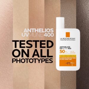 la roche posay anthelios uvmune 400 crème solaire fluide invisible | peaux sensibles | 50ml