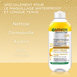 garnier skinactive eau micellaire nettoyante à l’huile d’argan 400ml