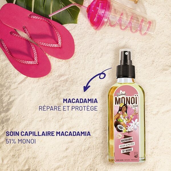 vahéma monoi soin capillaire macadamia – 51% monoï – 100ml