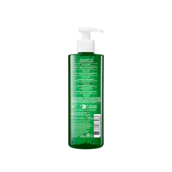 vichy normaderm phytosolution gel purifiant intense peau grasse acnéique | 400ml