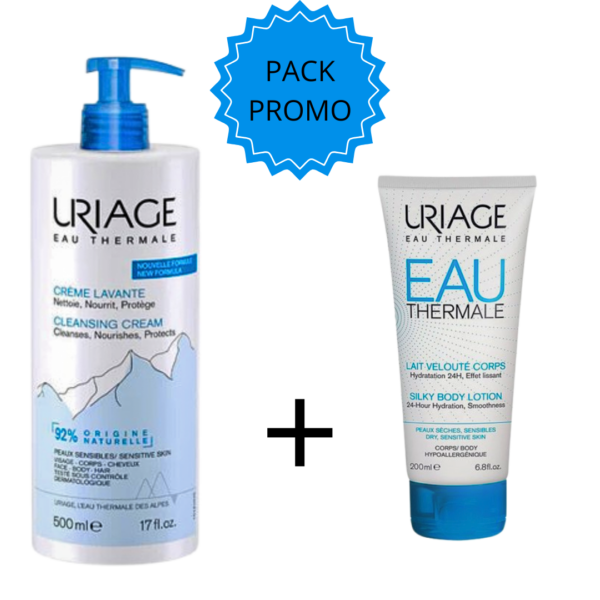 uriage eau thermale duo pack creme lavante 500mllait veloute 200ml.png