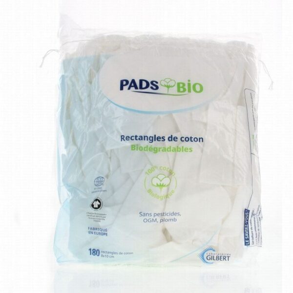 gilbert rectangles de coton pads biodegradables bebe sachet de 180 unites accessoires 1.jpg