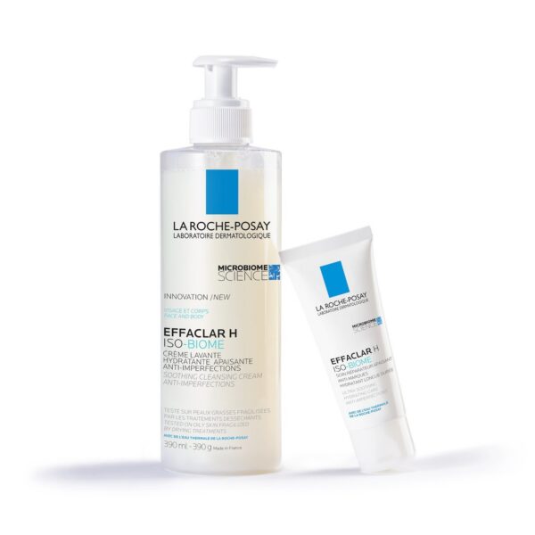 la roche posay effaclar h iso biome crème nettoyante | peau sèche à tendance acnéique | 200ml
