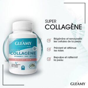 gleamy super collagene 30 gélules lot de 3