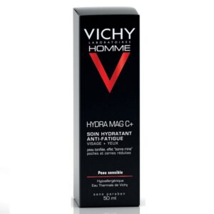 vichy homme hydra mag c+ soin hydratant anti fatigue visage et yeux sensibles | 50ml