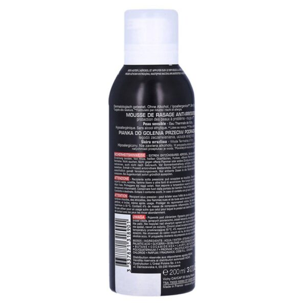 vichy homme mousse à raser anti irritations peau sensible | 200ml